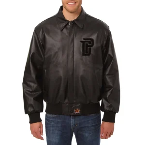 detroit pistons tonal leather jacket
