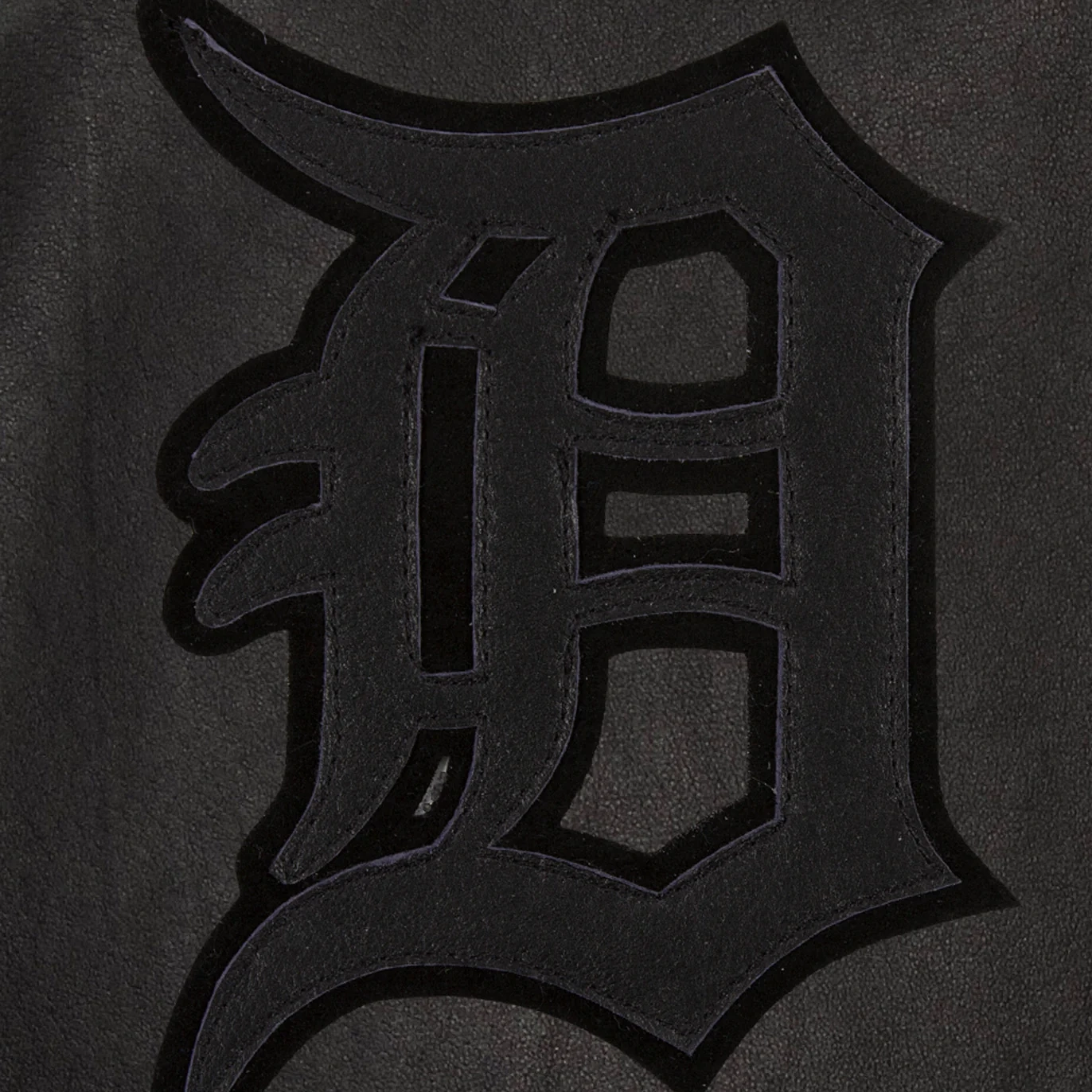 detroit tigers tonal black leather patch logo