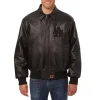 la dodgers tonal leather jacket