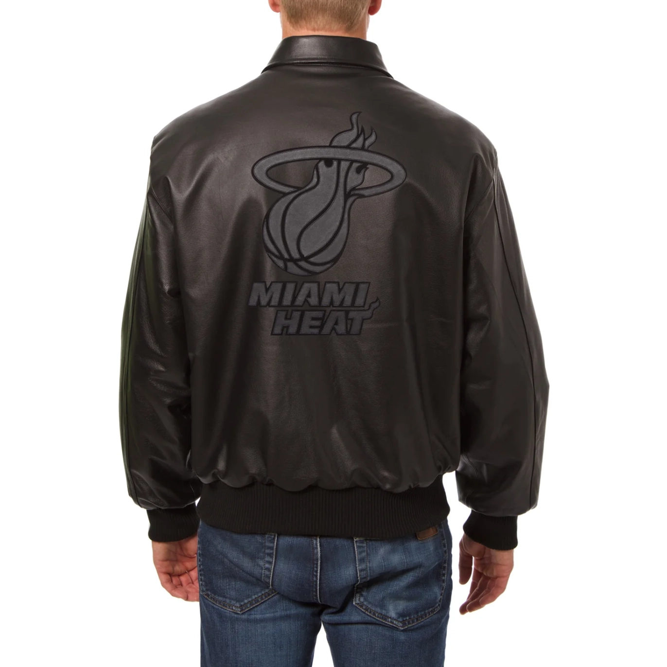 Miami Heat Tonal Leather Jacket