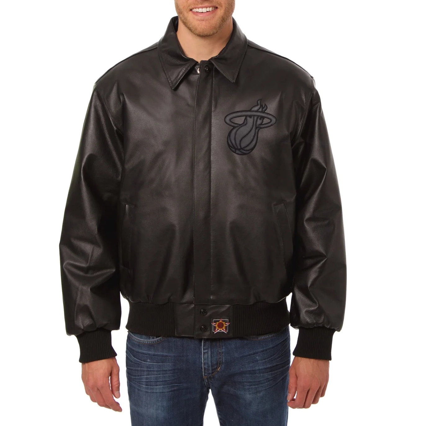 Miami Heat Tonal Leather Jacket