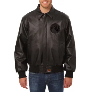 Minnesota Timberwolves Tonal Leather Jacket
