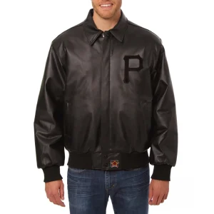 pittsburgh pirates tonal leather jacket