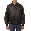 Washington Nationals Bomber Leather Jacket