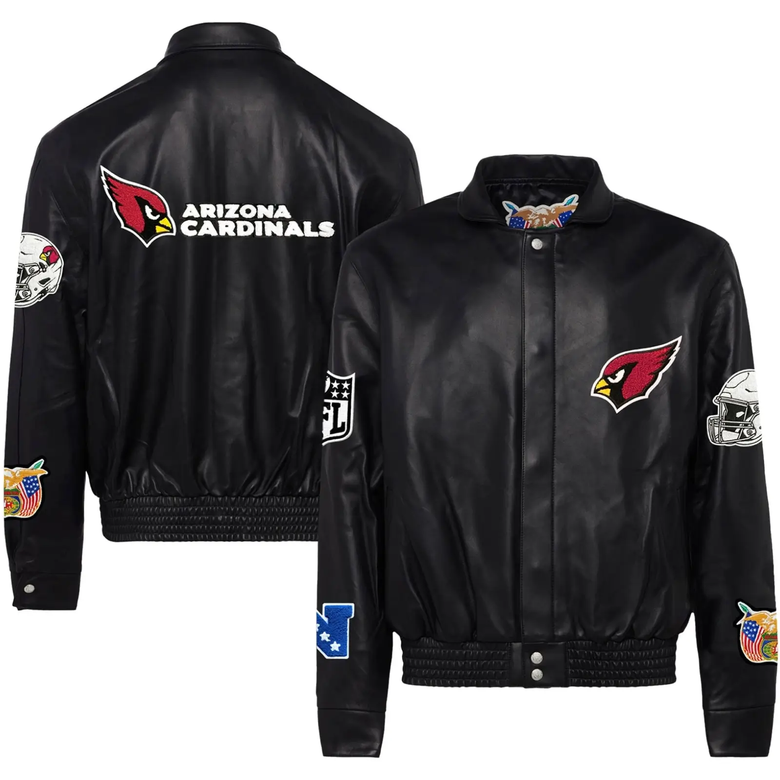 Arizona-Cardinals-Jeff-Hamilton-Leather-Varsity-Jacket
