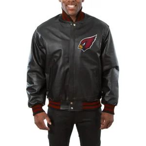 Arizona-Cardinals-Real-Leather-Black-Varsity-Jacket