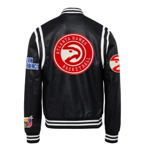 Atlanta-Hawks-Leather-Varsity-Jacket-Black