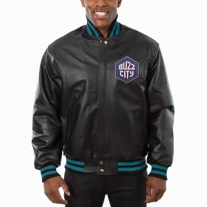 Charlotte-Hornets-Varsity-Jacket-Black-Leather