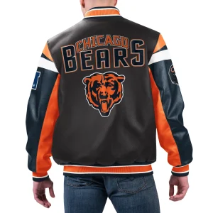 Chicago-Bears-Full-Zip-Leather-Varsity-Jacket-Black