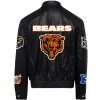 Chicago-Bears-Jeff-Hamilton-Black-Vegan-Full-Snap-Leather-Varsity-Jacket