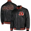Cincinnati-Bengals-G-III-Sports-by-Carl-Banks-Black-Stiff-Pleather-Varsity-Jacket