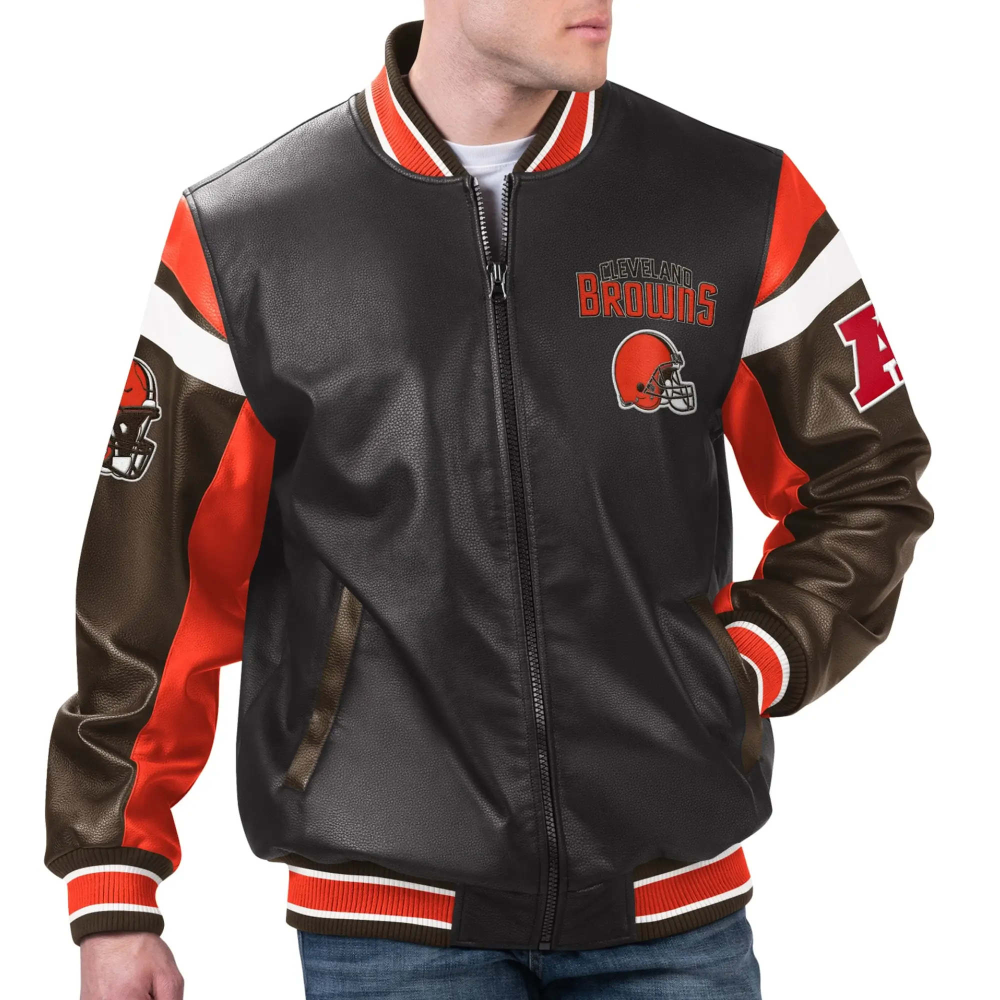 Cleveland-Browns-G-III-Sports-by-Carl-Banks-Full-Zip-Varsity-Leather-Jacket