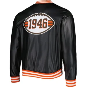 Cleveland-Browns-The-Wild-Collective-Black-Full-Snap-Satin-Varsity-Jacket