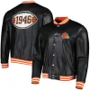 Cleveland-Browns-The-Wild-Collective-Black-Full-Snap-Satin-Varsity-Jacket
