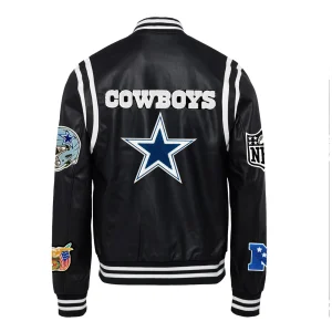 Dallas-Cowboys-Leather-Varsity-Jacket-Black