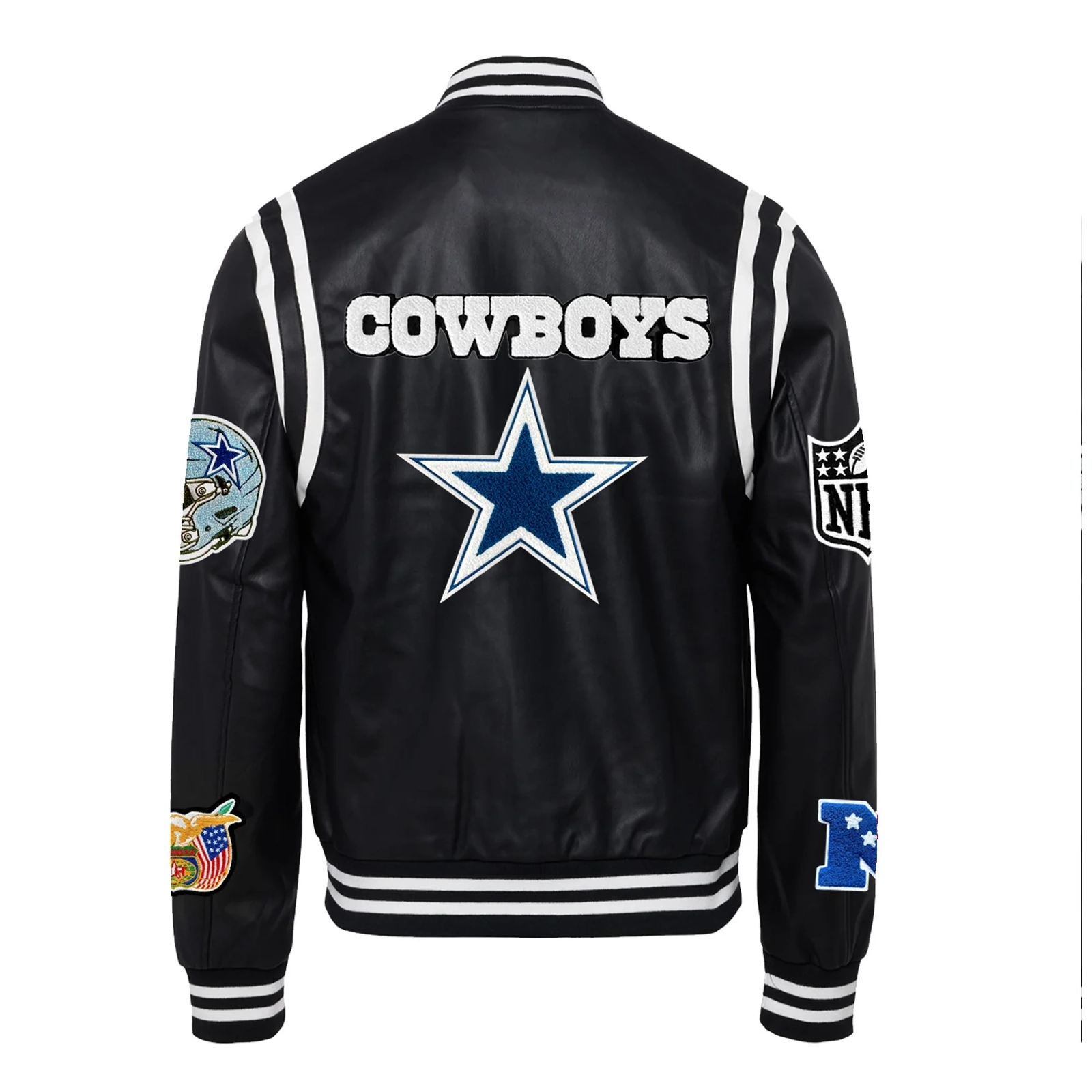 Dallas-Cowboys-Leather-Varsity-Jacket-Black
