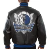 Dallas-Mavericks-Team-Players-Black-Leather-Varsity-Jacket
