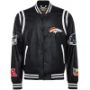 Denver-Broncos-Jeff-Hamilton-Black-Leather-Varsity-Jacket