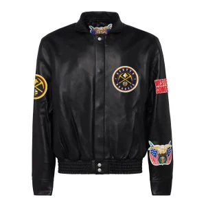 Denver-Nuggets-Jeff-Hamilton-Full-Leather-Jacket-Black