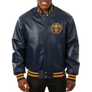 Denver-Nuggets-Leather-Varsity-Navy-Jacket