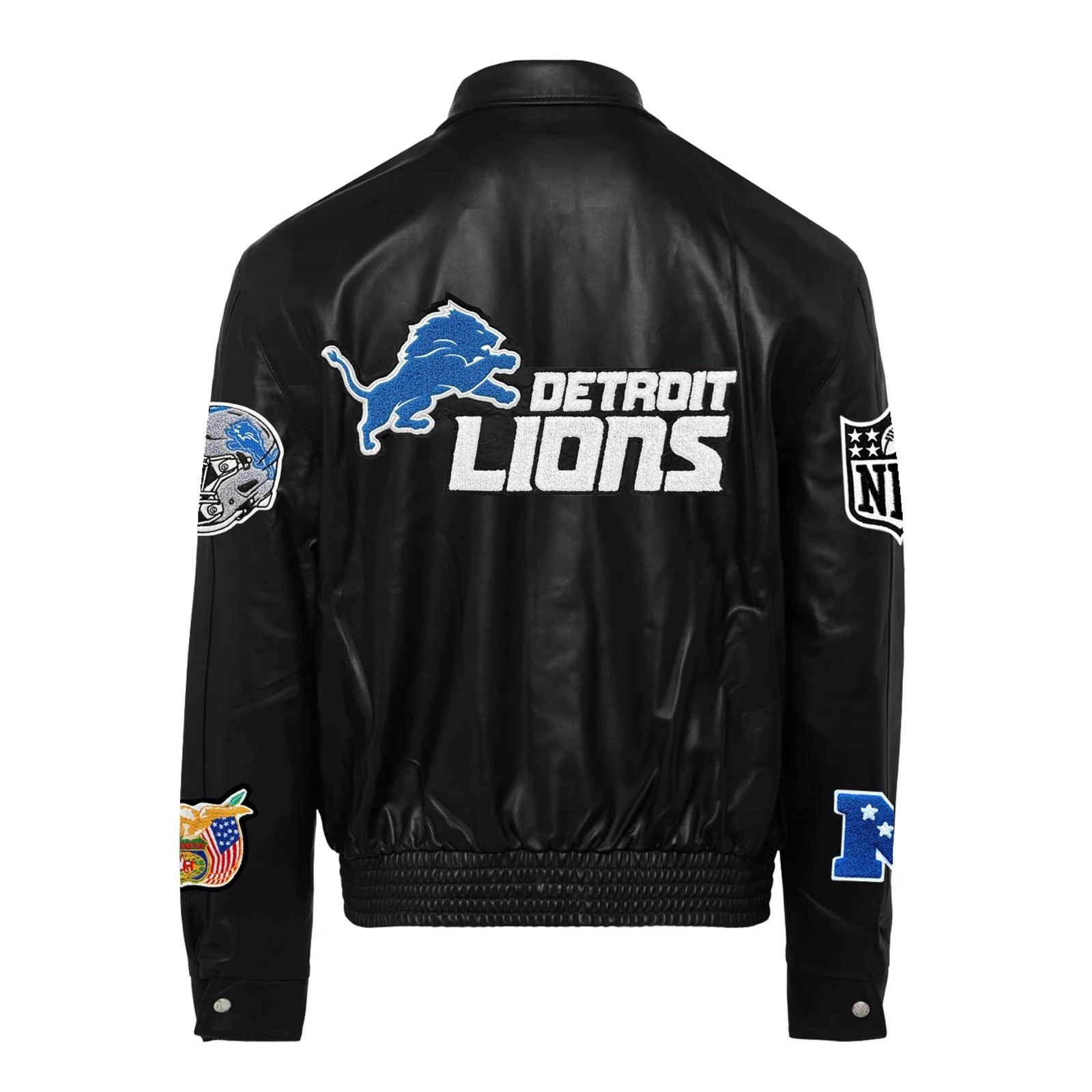 Detroit-Lions-Jeff-Hamilton-Full-Leather-Jacket-Black