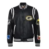 Green-Bay-Packers-Leather-Varsity-Jacket-Black