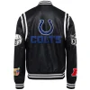 Indianapolis-Colts-Jeff-Hamilton-Black-Leather-Varsity-Jacket
