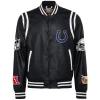 Indianapolis-Colts-Jeff-Hamilton-Black-Leather-Varsity-Jacket