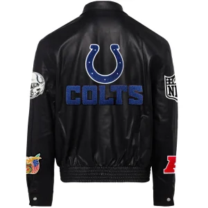 Indianapolis-Colts-Jeff-Hamilton-Leather-Varsity-Jacket