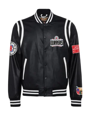 Jeff-Hamilton-X-Los-Angeles-Clippers-Vegan-Black-White-Leather-Jacket
