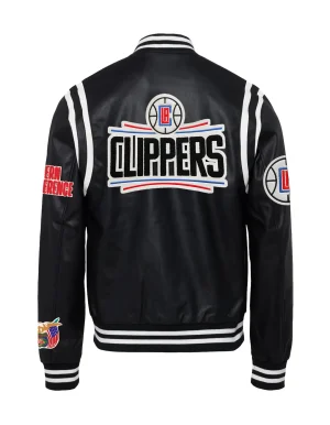 Jeff-Hamilton-X-Los-Angeles-Clippers-Vegan-Black-White-Leather-Jacket
