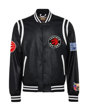 Jeffhamilton-X-Toronto-Raptors-Vegan-Black-White-Leather-Jacket