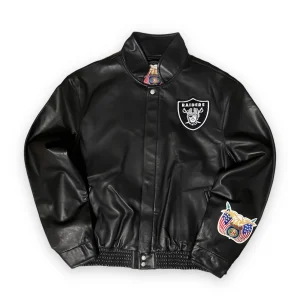 Las-Vegas-Raiders-Jeff-Hamilton-Full-Leather-Jacket-Black