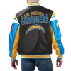 Los-Angeles-Chargers-Full-Zip-Leather-Varsity-Jacket-Black