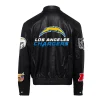 Los-Angeles-Chargers-Jeff-Hamilton-Full-Black-Leather-Varsity-Jacket
