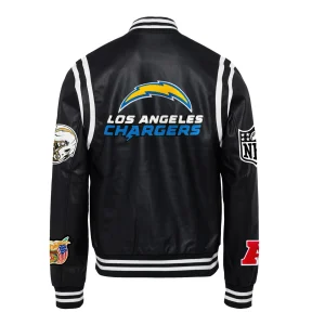 Los-Angeles-Chargers-Leather-Varsity-Jacket-Black