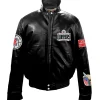 Los Angeles Clippers Black Leather Puffer Jacket