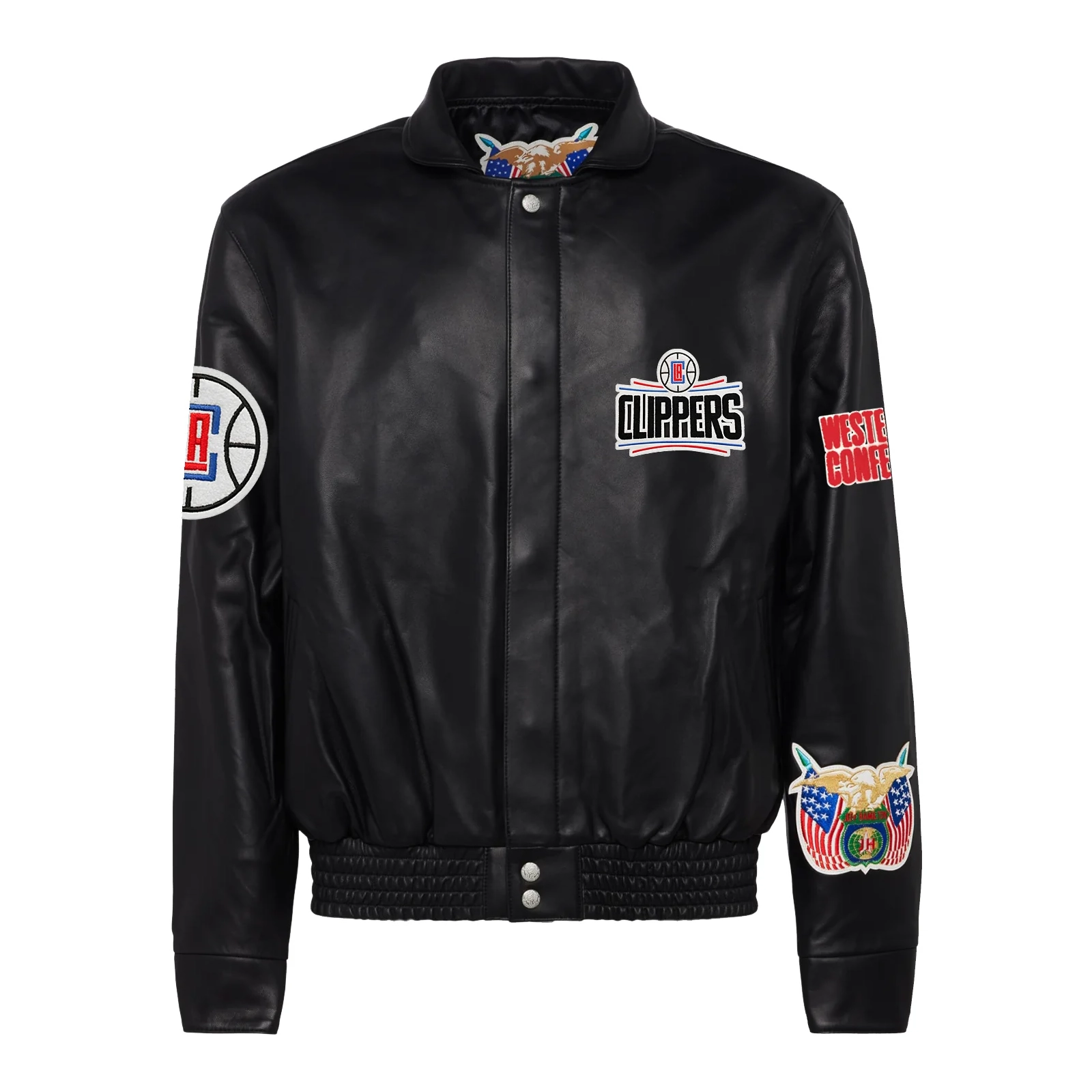 Los-Angeles-Clippers-Jeff-Hamilton-Full-Leather-Jacket-Black