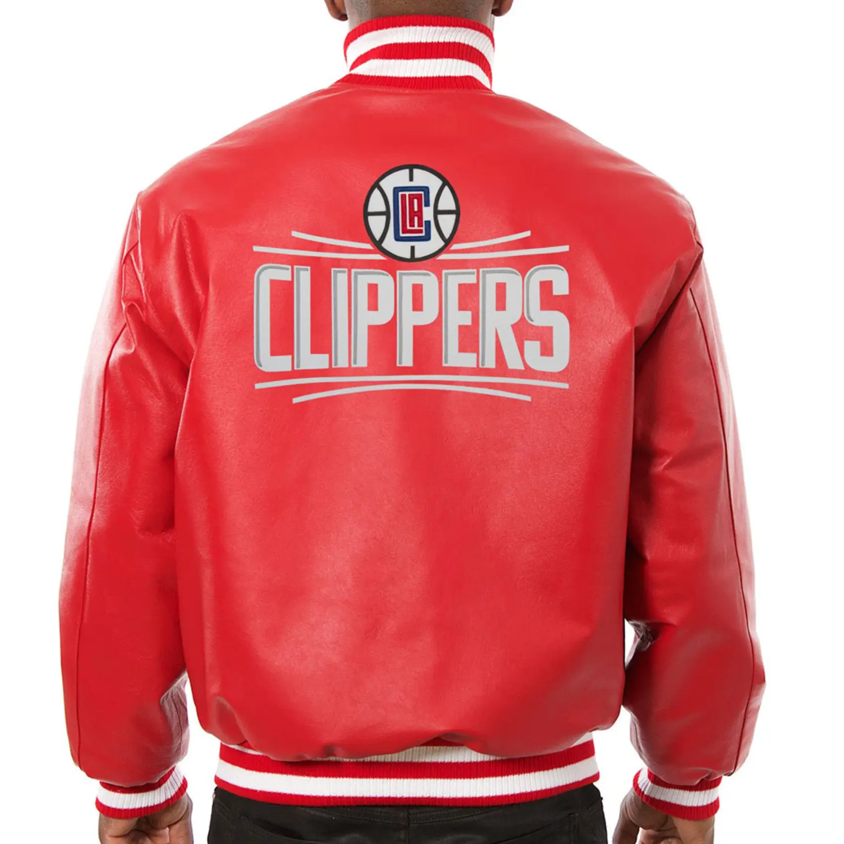 Los-Angeles-Clippers-Red-Leather-Varsity-Jacket