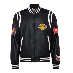 Los-Angeles-Lakers-Leather-Varsity-Jacket-Black