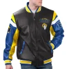 Los-Angeles-Rams-Full-Zip-Leather-Varsity-Jacket-Black