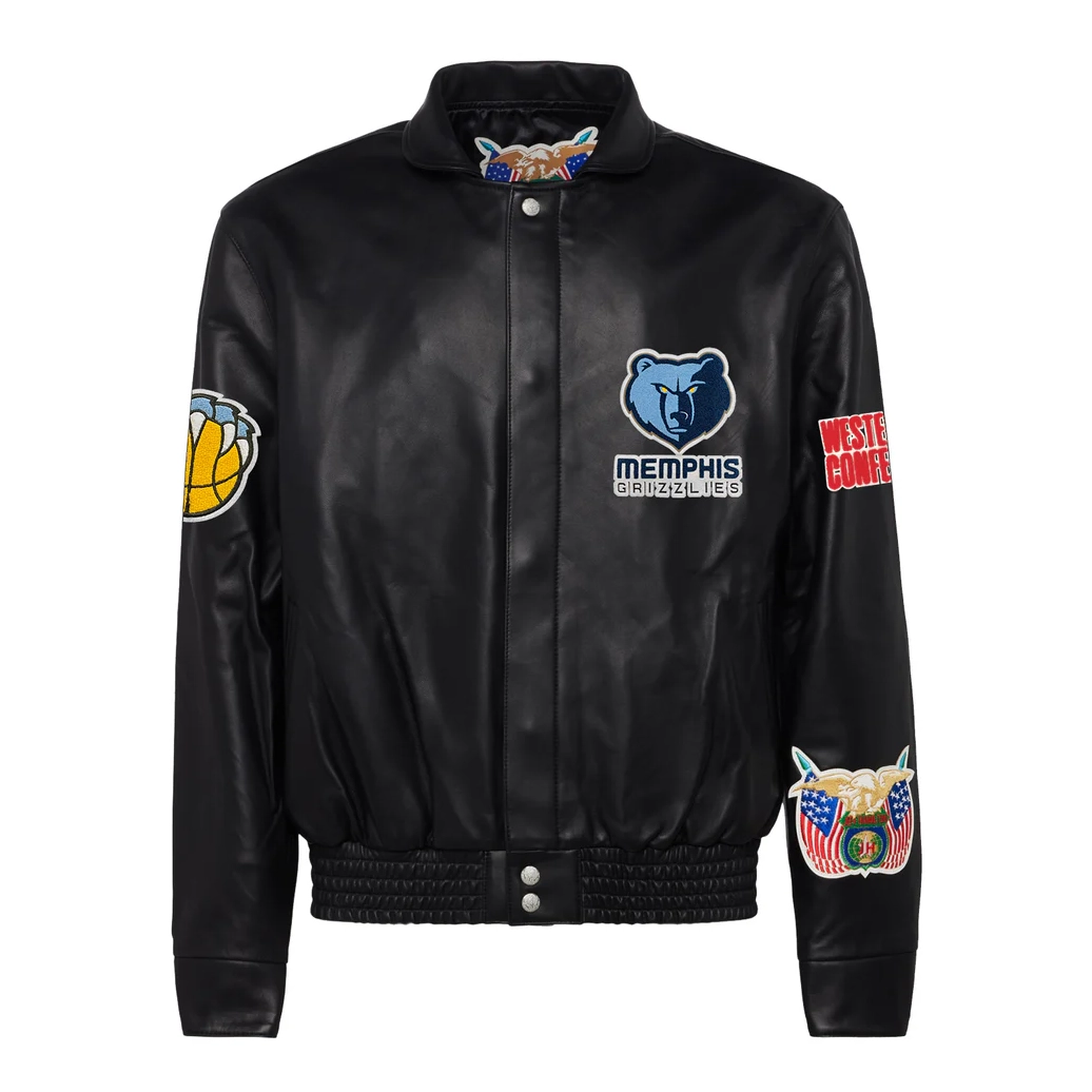 Memphis-Grizzlies-Jeff-Hamilton-Full-Leather-Jacket-Black