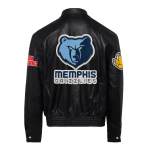 Memphis-Grizzlies-Jeff-Hamilton-Full-Leather-Jacket-Black