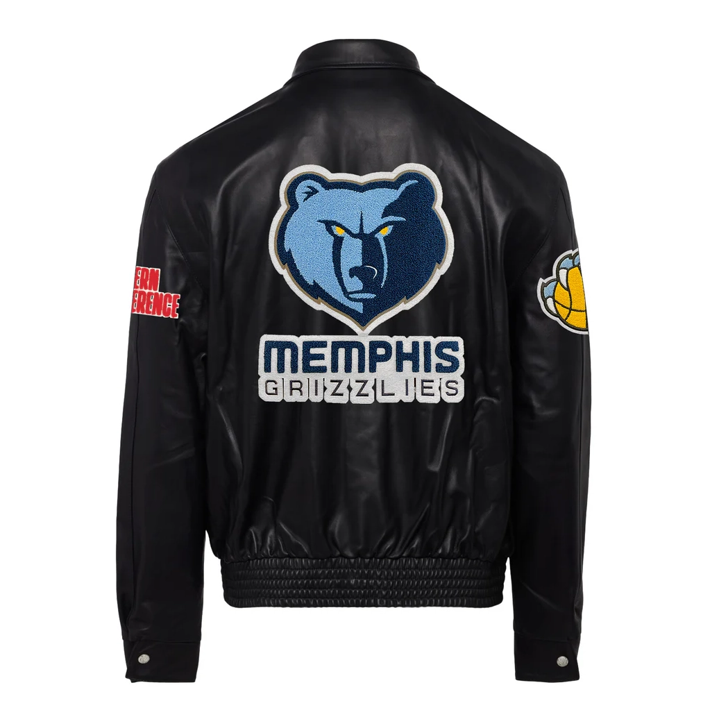 Memphis-Grizzlies-Jeff-Hamilton-Full-Leather-Jacket-Black