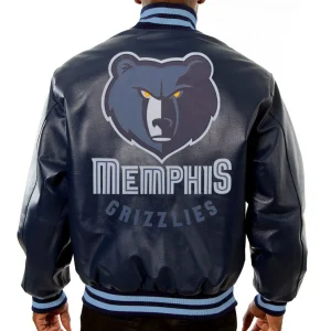 Memphis-Grizzlies-Leather-Varsity-Navy-Jacket