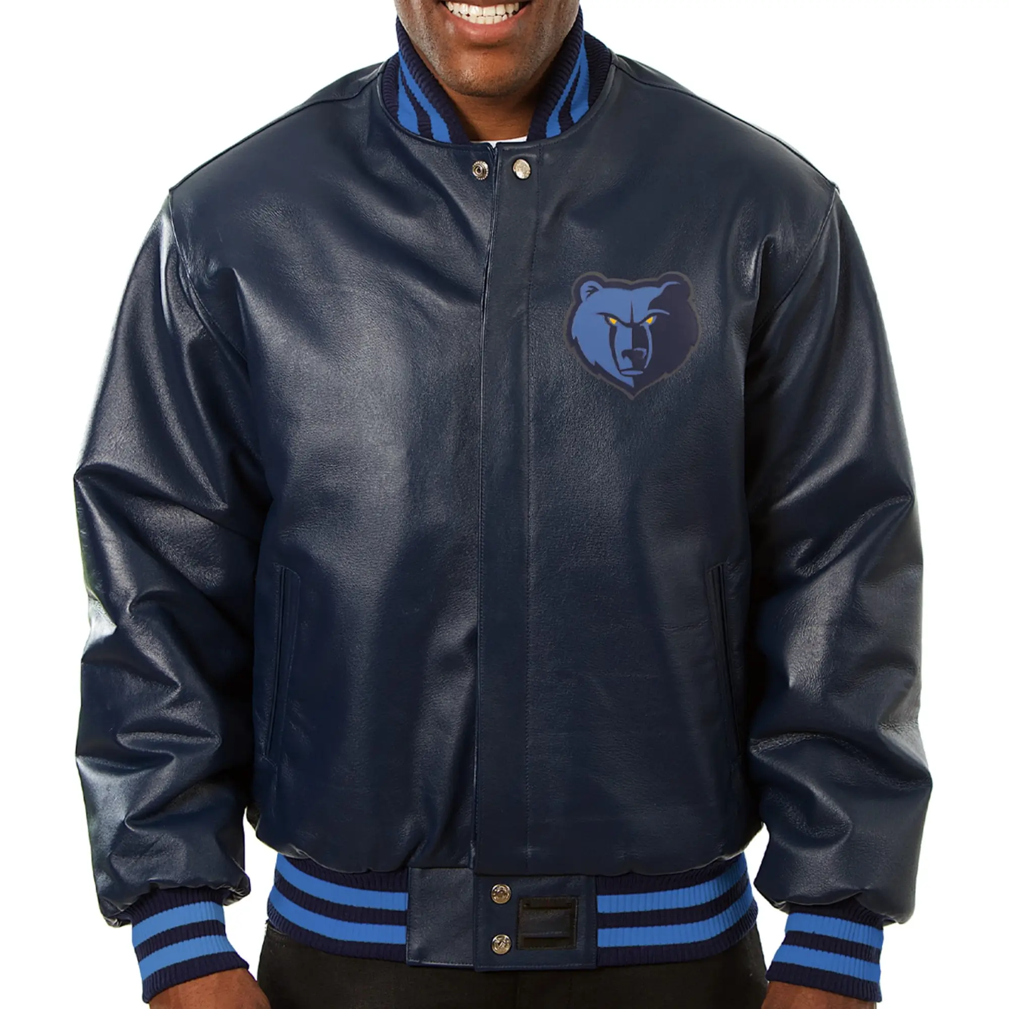 Memphis-Grizzlies-Leather-Varsity-Navy-Jacket