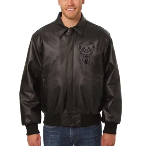 Milwaukee-Bucks-Bomber-Varsity-Leather-Jacket
