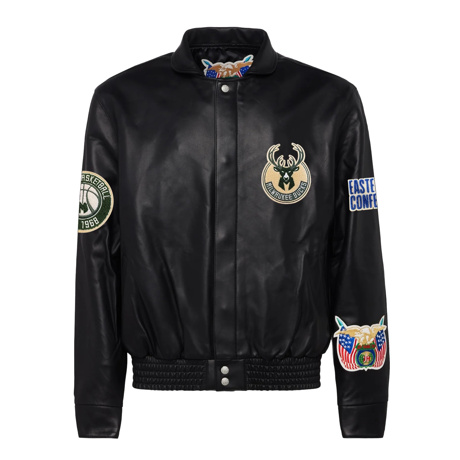 Milwaukee-Bucks-Jeff-Hamilton-Full-Leather-Jacket-Black