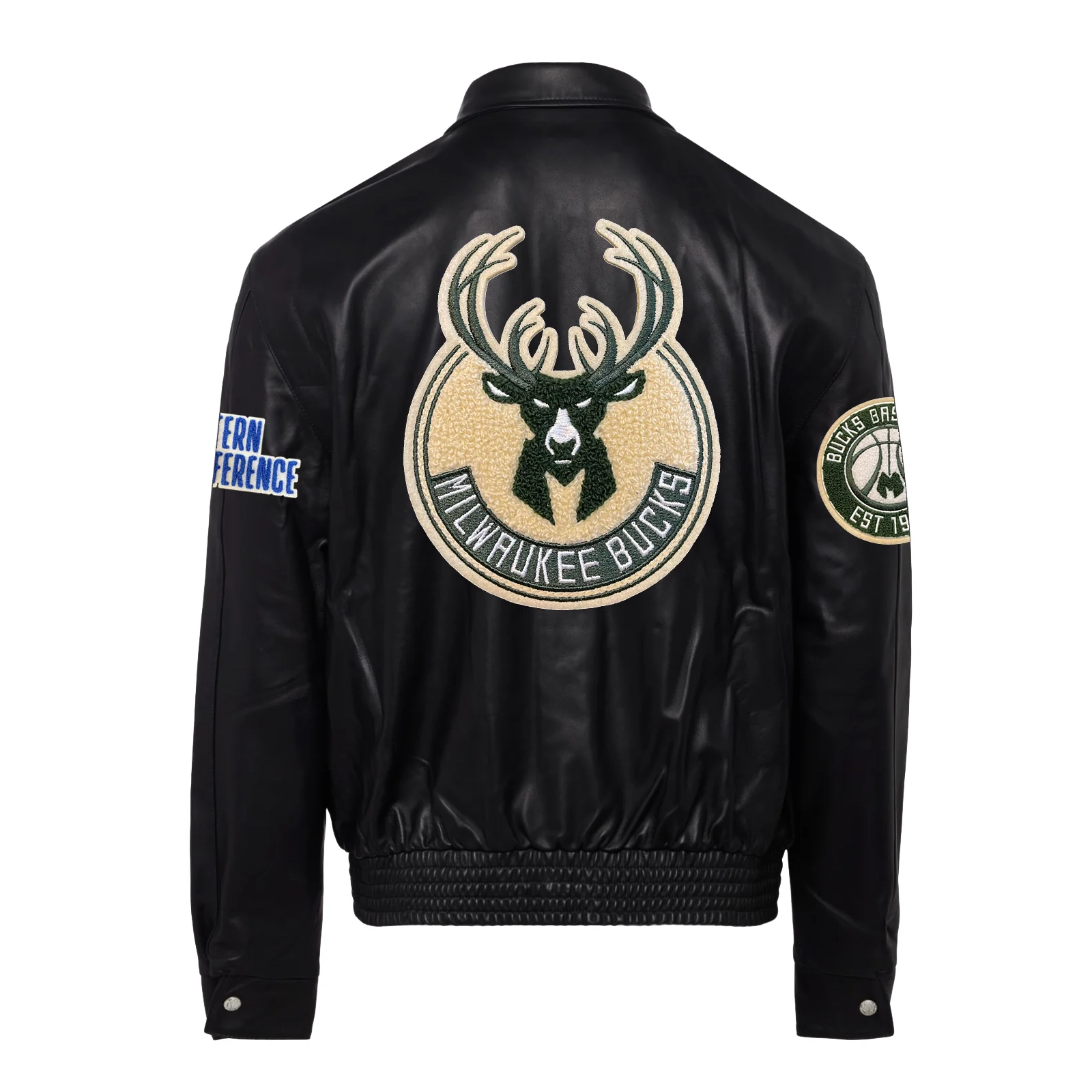 Milwaukee-Bucks-Jeff-Hamilton-Full-Leather-Jacket-Black