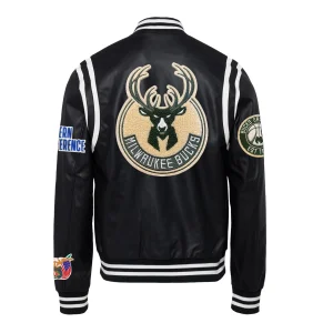 Milwaukee-Bucks-Leather-Varsity-Jacket-Black
